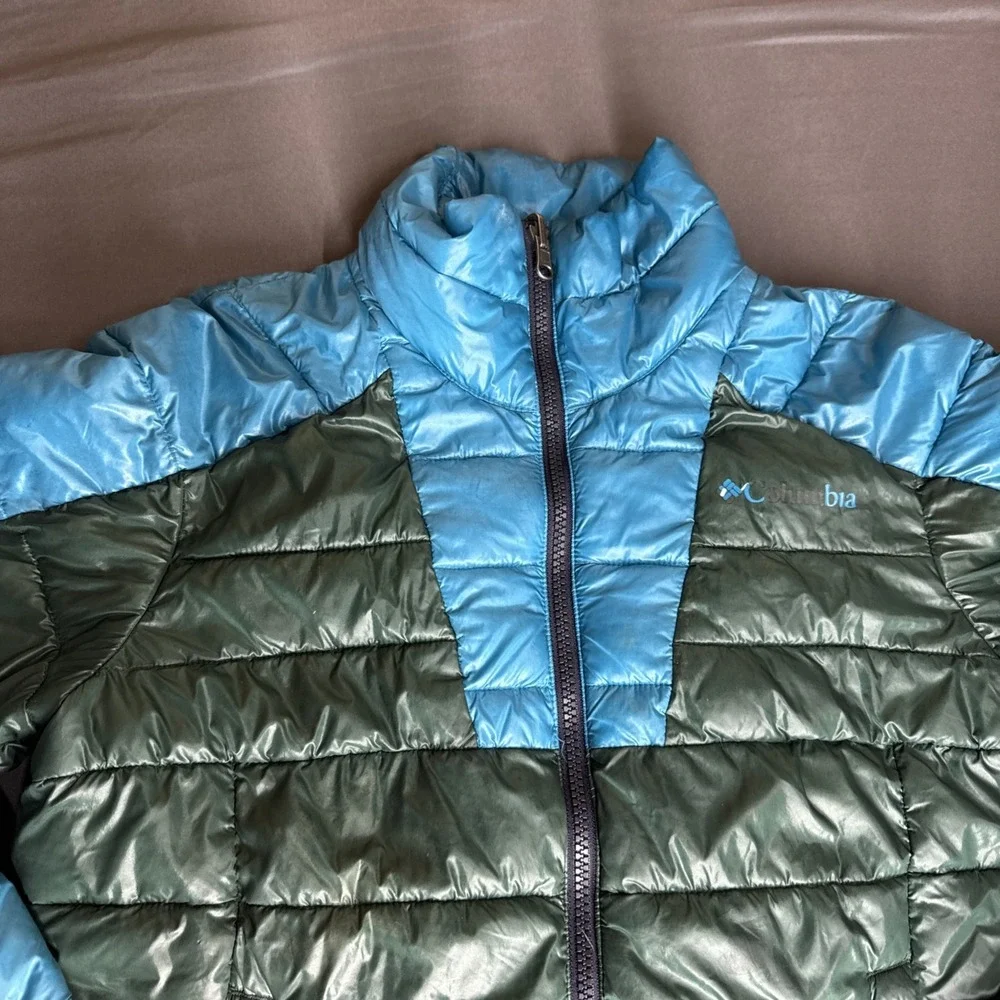 Columbia Jacket Womens S Green Thermal Coil Interchange Puffer Lightweight Ski‎
